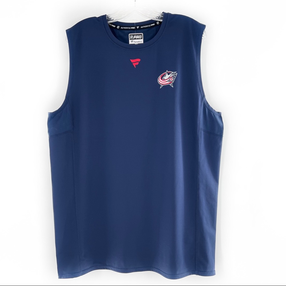 Fanatics Authentic PRO NHL Columbus Blue Jackets Navy Tank Size XXL, NWOT